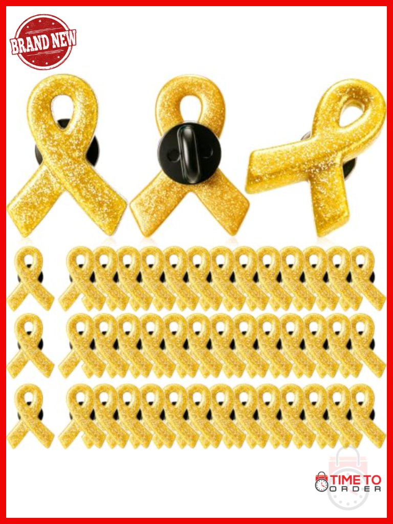 Cancer Awareness Ribbon Brooch Pin With Rubber Back Clasp For Survivor